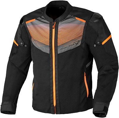 Macna Orcano 2.0, Textiljacke - Schwarz/Grau/Orange - XL von Macna