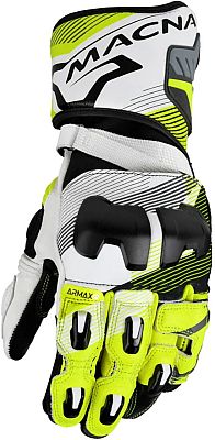 Macna Powertrack 2.0, Handschuhe - Schwarz/Neon-Gelb/Weiß - M von Macna