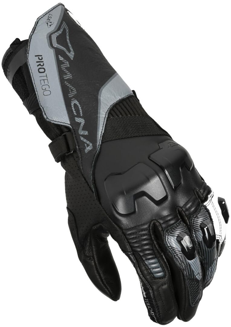 Macna Protego Damen Motorradhandschuhe XXL Schwarz von Macna