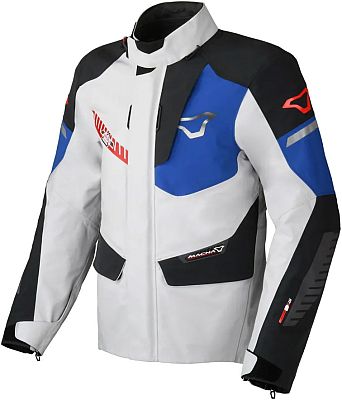 Macna Synchrone, Textiljacke wasserdicht - Hellgrau/Schwarz/Blau - XXL von Macna