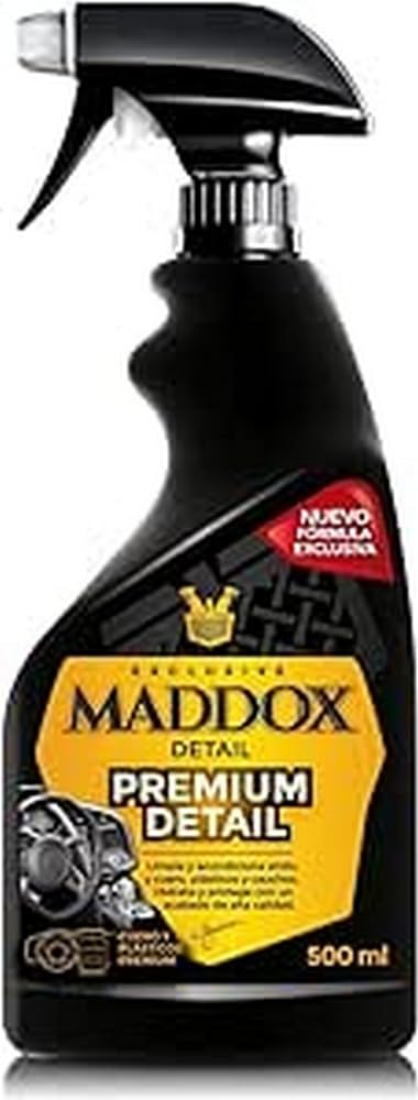 Maddox Detail - Premium Detail 500 ml | Reiniger und Glanzmittel für Autoinnenräume | Reinigung von Armaturenbrettern, Vinyl, Leder und Innenraumgummis |Kunststoffpflegemittel | Türenschutz | Salpeter von Maddox Detail