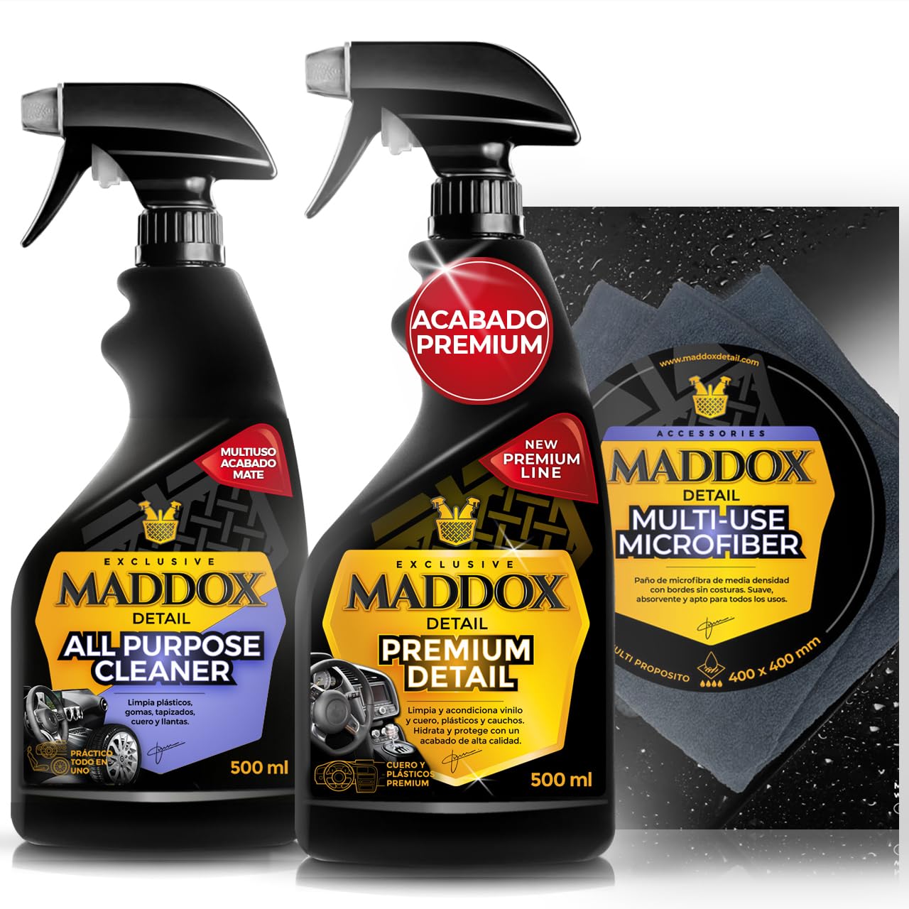 Maddox Detail Komplettes Reinigungs- und Wartungsset für Auto, professionelle Reinigung und Glanz im Innen- und Außenbereich des Autos, 2-in-1 Premium-Detail + Allzweckreiniger + Mehrzweck-Mikrofaser Maddox Detail Komplettes Reinigungs- und Wartungsset für Auto, professionelle Reinigung und Glanz im Innen- und Außenbereich des Autos, 2-in-1 Premium-Detail + Allzweckreiniger + Mehrzweck-Mikrofaser von Maddox Detail