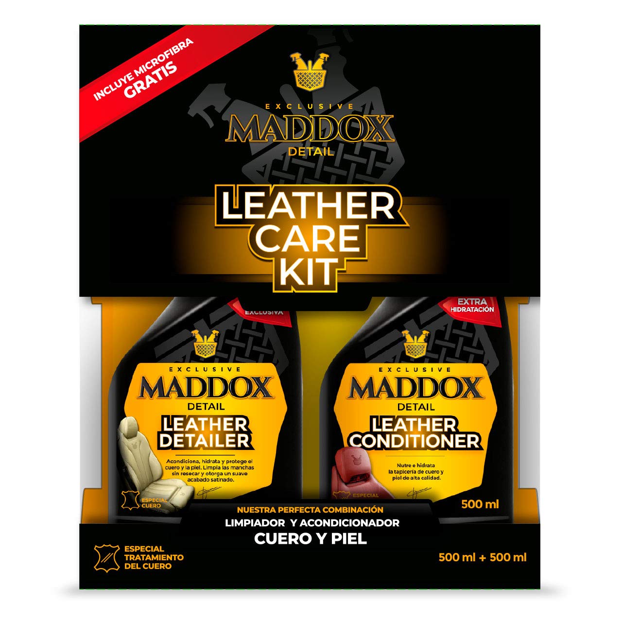 Maddox Detail - Leather Care Kit 500ml | Leder Shampoo -Und konditionierer | Inklusive Mikrofaser | Auto Polster Reinigungsset Auto shampoo Maddox Detail - Leather Care Kit 500ml | Leder Shampoo -Und konditionierer | Inklusive Mikrofaser | Auto Polster Reinigungsset Auto shampoo von Maddox Detail