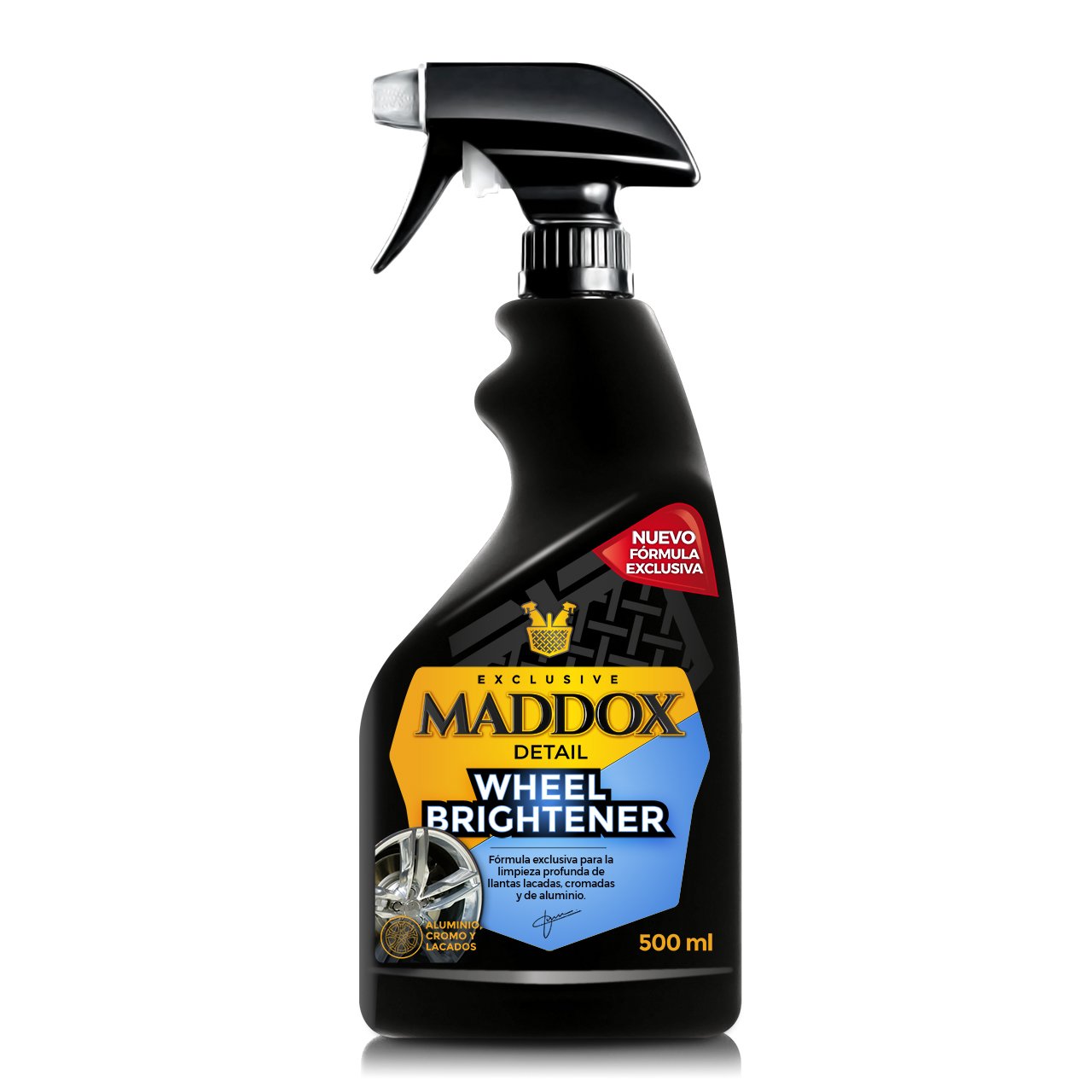 Maddox Detail - Wheel Brightener 500ml | Felgenreiniger ohne Säure | Entfettet, Reinigt und Bringt zum Glänzen in Einem Schritt | Langlebiger Schutz gegen Wetter und Schmutz | Sofortige Ergebnisse von Maddox Detail