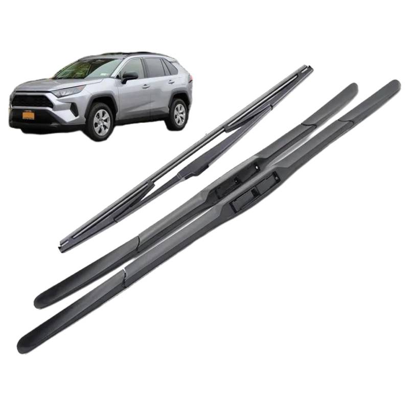 Madehitr Scheibenwischerblätter Compatible für Toyota RAV4 XA50 2018-2023 Auto-Scheibenwischer-Set, langlebige Sichtzubehör von Madehitr