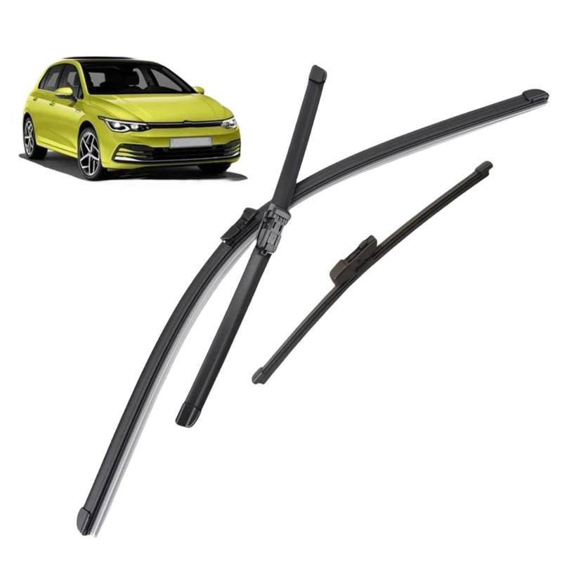 Madehitr Scheibenwischerblätter Compatible für VW Golf 8 2020-2024 Auto-Scheibenwischer-Set, langlebige Sichtzubehör von Madehitr