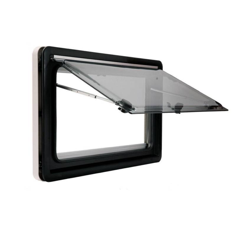Wohnmobil Fenster 900X500mm ABS-Rahmen 70° Externes Schiebefenster mit Insektenschutzgitter und Sonnenblende Caravan Seitenfenster mit Drei Handgriffschalter Korrosions von Madelynn