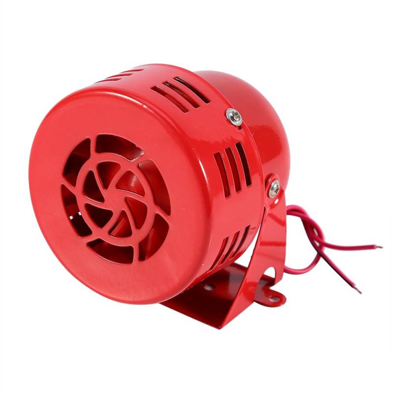 12V 3 Zoll Auto Horn Alarm, Automotive Luftangriff Sirene Horn Auto LKW Motor angetriebenen Alarm Rot von Madezz