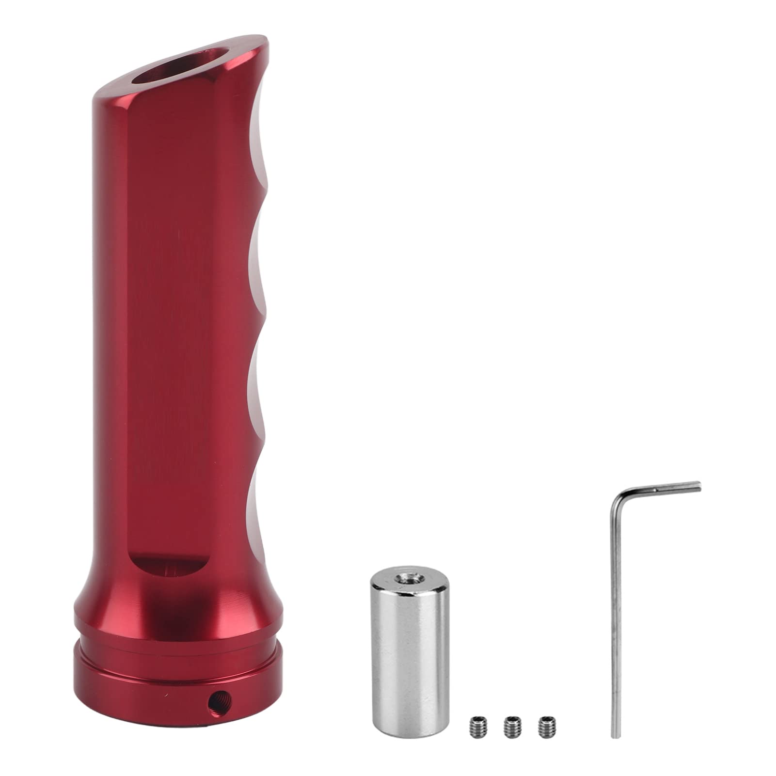 Universal Auto Auto Aluminium Handbremse Abdeckung Griff Protector Handbremse Hülse Logo auf dem Produkt(Rot) von Madezz