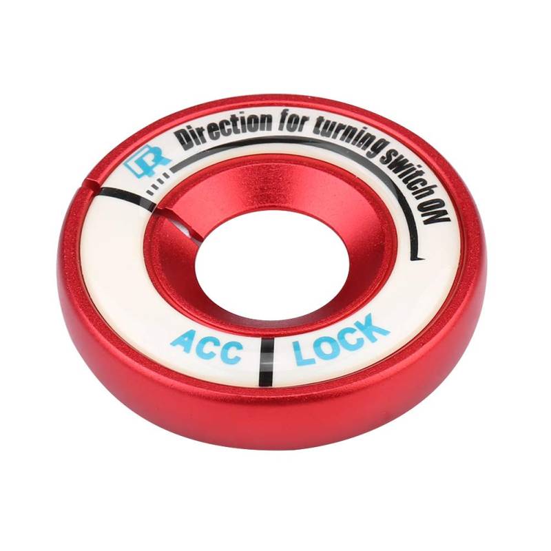 Zündung Schalterleiste, Leuchtring Kreis Schlüssellochabdeckung für Golf 4 5 6 Passa(rot) von Madezz