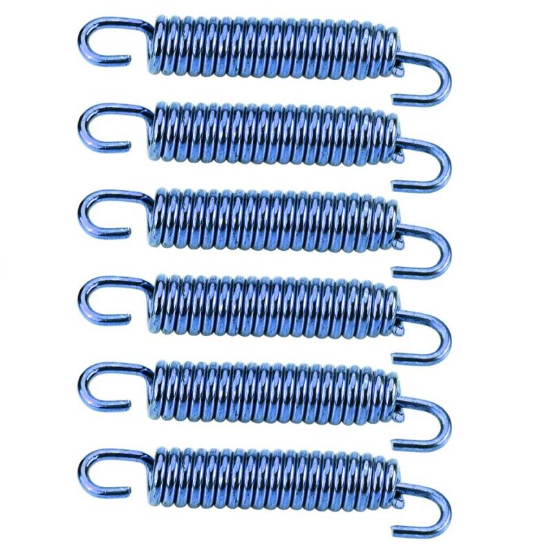 muffler springs- Motorrad Auspuff Federhaken, 6pcs Edelstahl Schalldämpfer Auspuff Federhaken für Motorrad Roller ATV(Blau) zugfedern mit haken 60mm für auspuff von Madezz