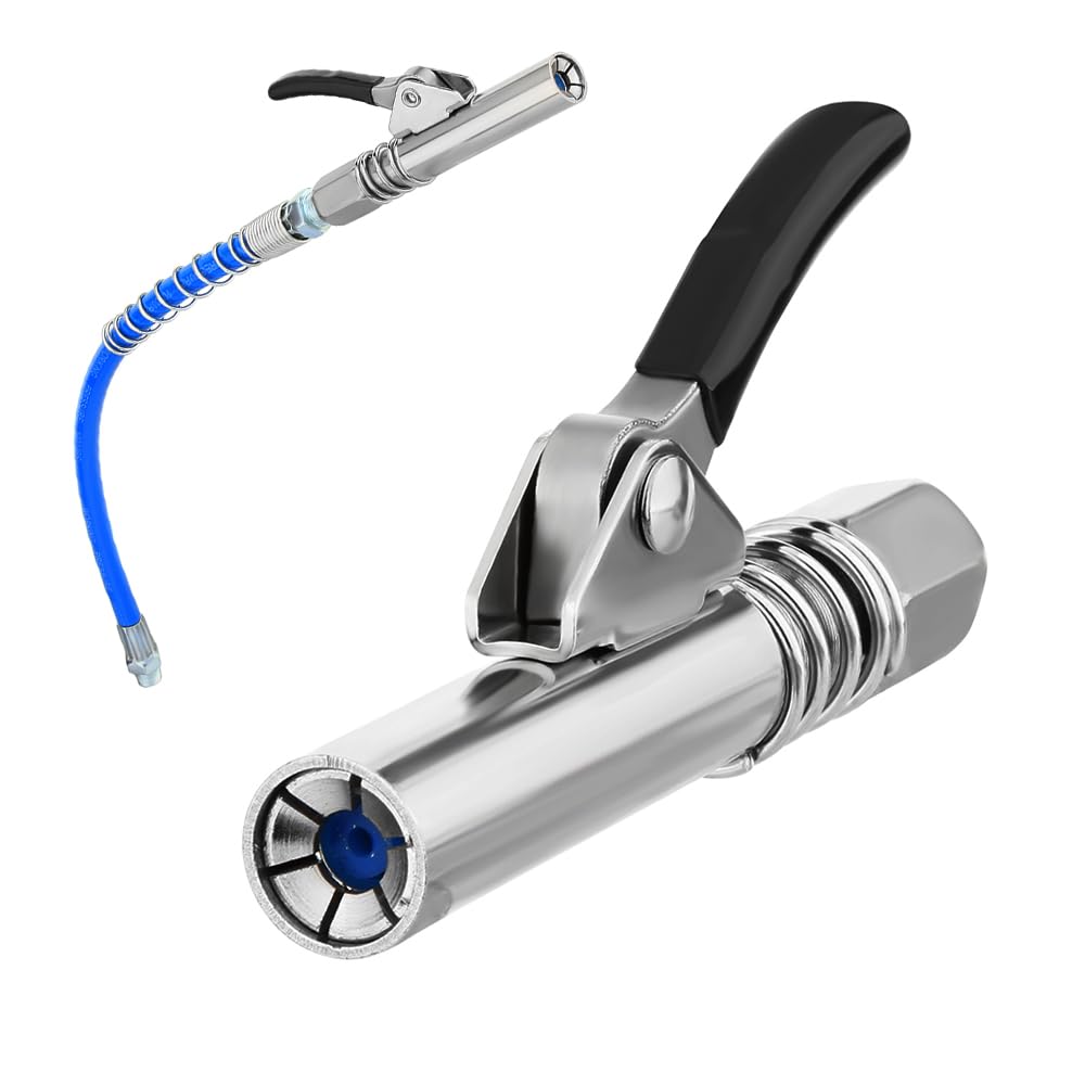 Madlife Garage Fettpressen,Fettpresse Mundstück,Fettpresse für Schmiernippel mit 30 cm Schlauch,Pressol Fettpresse,Fettpresse Kupplung Fettpressefür alle Arten von Fettpressen Madlife Garage Fettpressen,Fettpresse Mundstück,Fettpresse für Schmiernippel mit 30 cm Schlauch,Pressol Fettpresse,Fettpresse Kupplung Fettpressefür alle Arten von Fettpressen von Madlife Garage