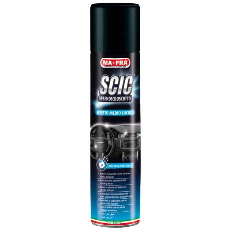 Mafra, Blue Scic, Dashboard Brightening Spray mit Mittlerem Glanz, entfernt Staub, verleiht Oberflächen Glanz und Weichheit, Nicht Fettend, 600ml Format von Mafra