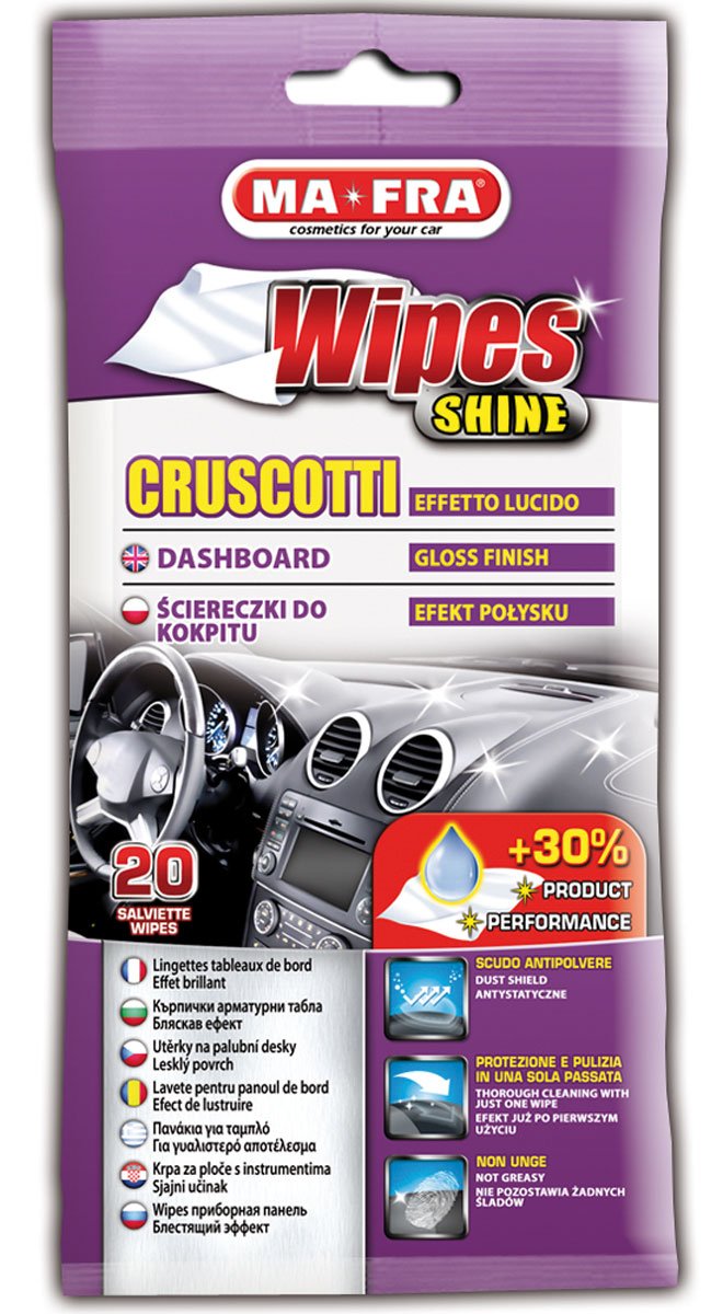 Mafra Dashboard Wipes - Shine Effect - Tücher Für Die Cockpitreinigung Mit Glanzeffekt - Mit Nur Einem Wisch Mafra Dashboard Wipes - Shine Effect - Tücher Für Die Cockpitreinigung Mit Glanzeffekt - Mit Nur Einem Wisch von Mafra