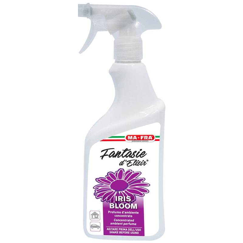 Mafra, Fantasie D'elisir Iris Bloom, Parfümkonzentrat für Autos und Umgebungen, Neutralisiert Gerüche, Alkoholfrei, hält 3 Tage, Basis ätherisches Öl, Blumenduft, 500ml von Mafra