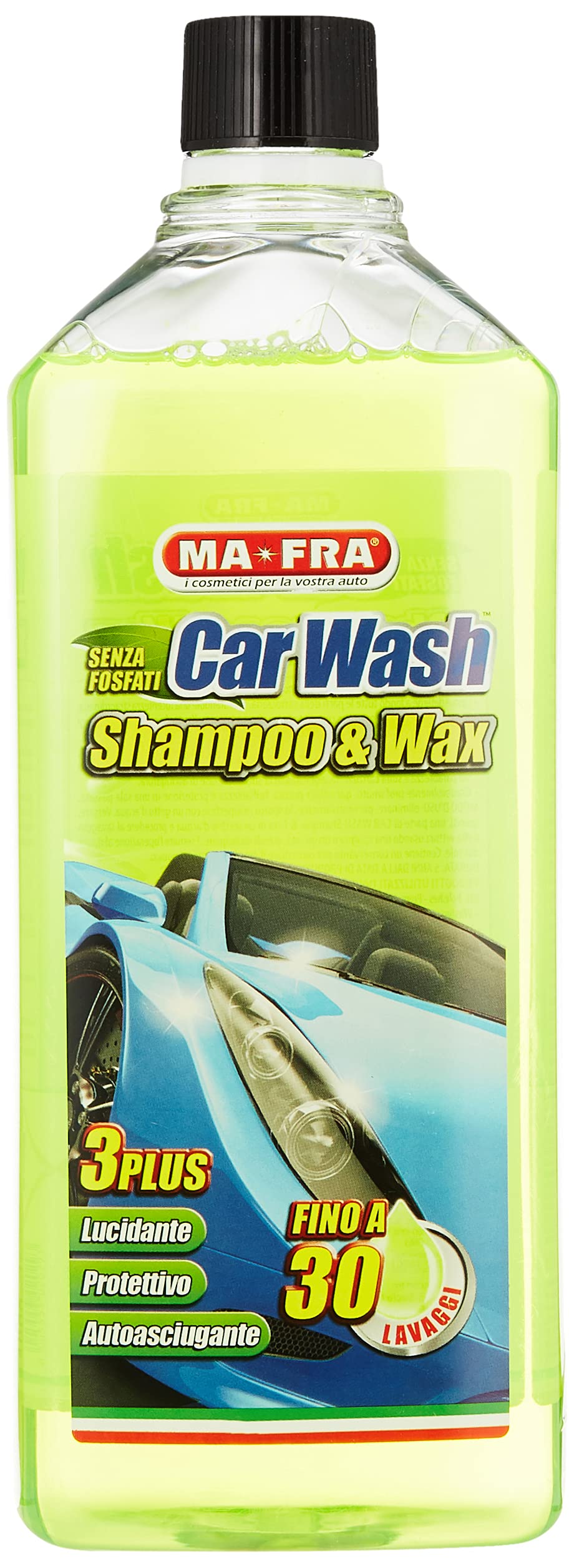 ma-fra h0930 Shampoo und Wachs für Auto, Gelb Fluo, 1000 ml von Ma-Fra