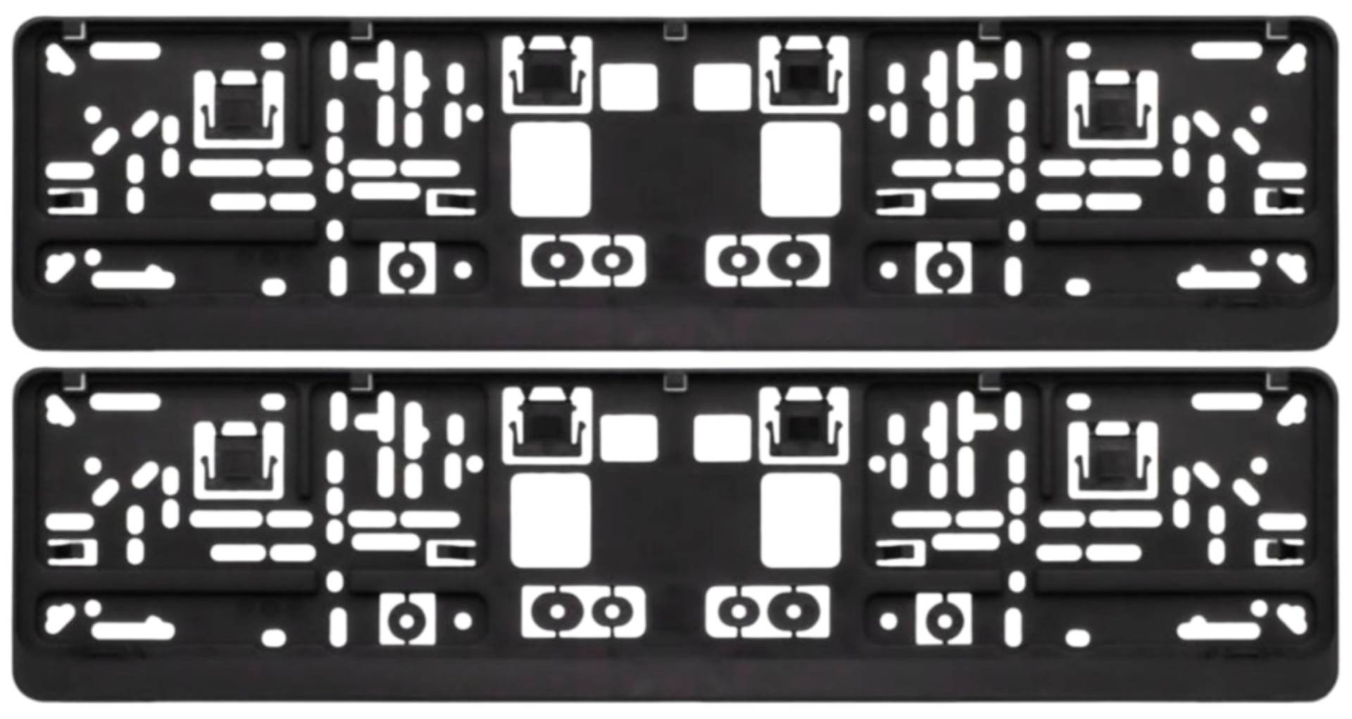 2 x Kennzeichenhalter in schwarz Nummernschild Kennzeichenhalterung unbedruckt 520 mm UV-beständig & wasserresistent von Magaluga