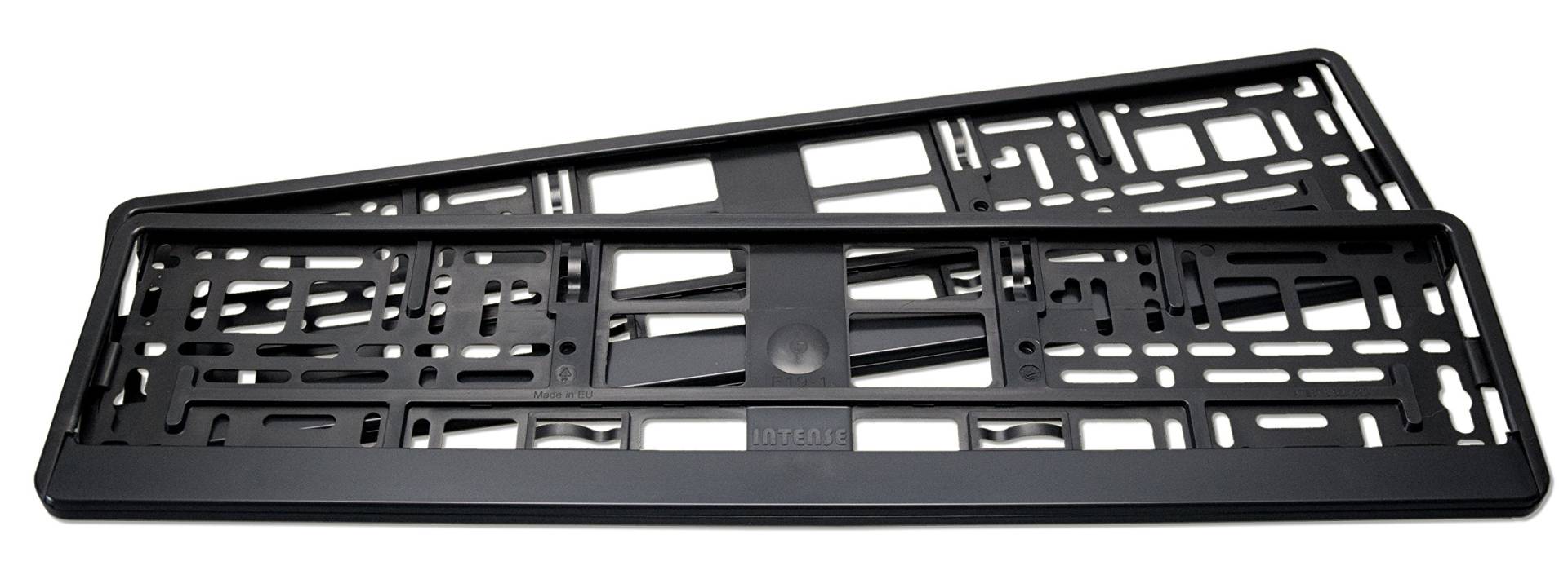 2er Set Kennzeichenhalter matt schwarz, passend für deutsche EU Standard Kennzeichen 520 x 110 mm. von Magenton-Intense
