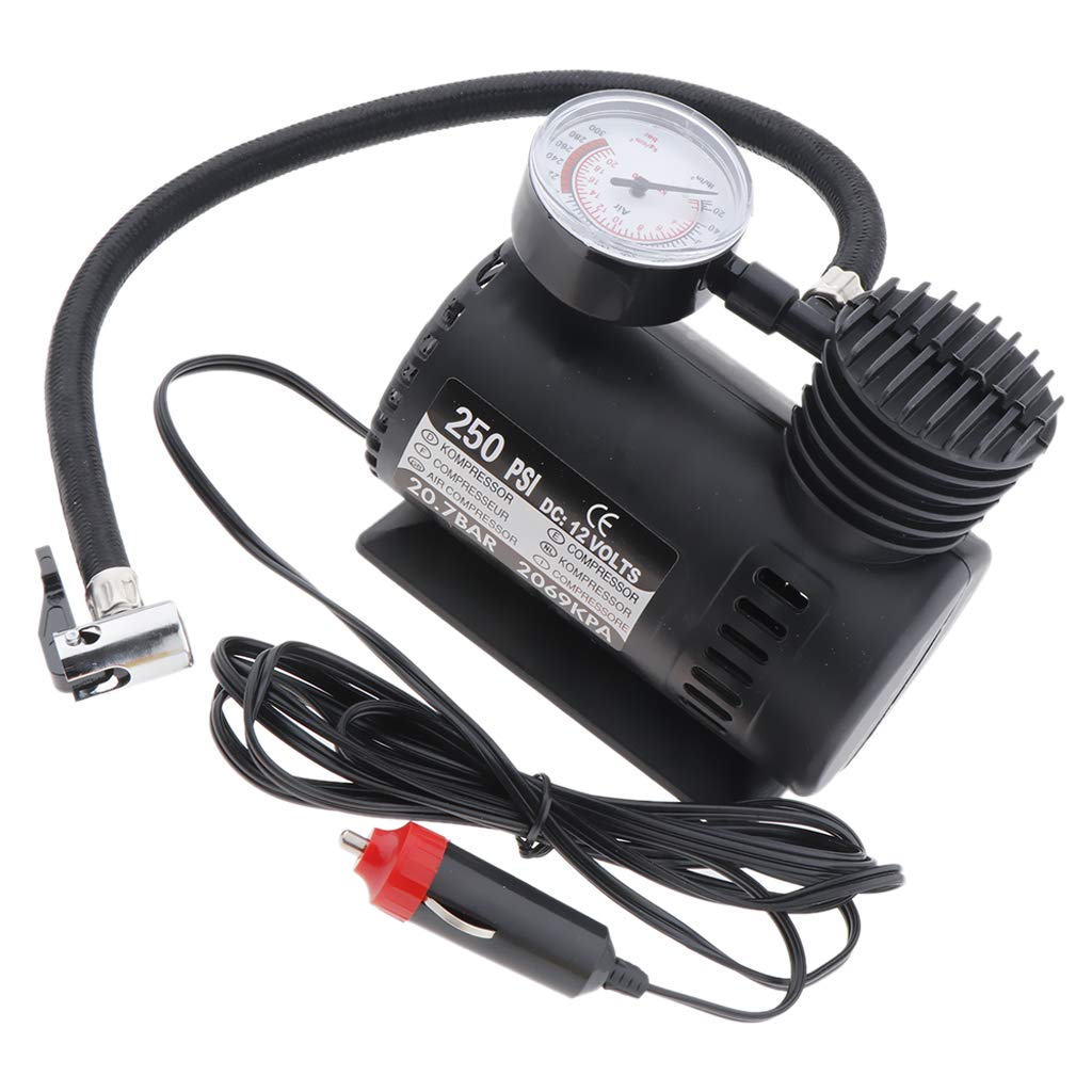 Auto Luftpumpe Fahrrad Luftkompressor Fahrradpumpe mit Manometer Auto Luftpumpe Fahrrad Luftkompressor Fahrradpumpe mit Manometer von MagiDeal