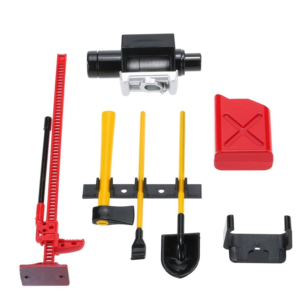MagiDeal Mini Kraftstofftank Winde Jack Werkzeuge Kit Für 1:10 Land Rover Defender D90 RC4WD D90 SCX10 Rock Crawler RC-Car ‖ Rc Modellbau ‖ RC Ferngesteuerte Autos - Rot MagiDeal Mini Kraftstofftank Winde Jack Werkzeuge Kit Für 1:10 Land Rover Defender D90 RC4WD D90 SCX10 Rock Crawler RC-Car ‖ Rc Modellbau ‖ RC Ferngesteuerte Autos - Rot von MagiDeal