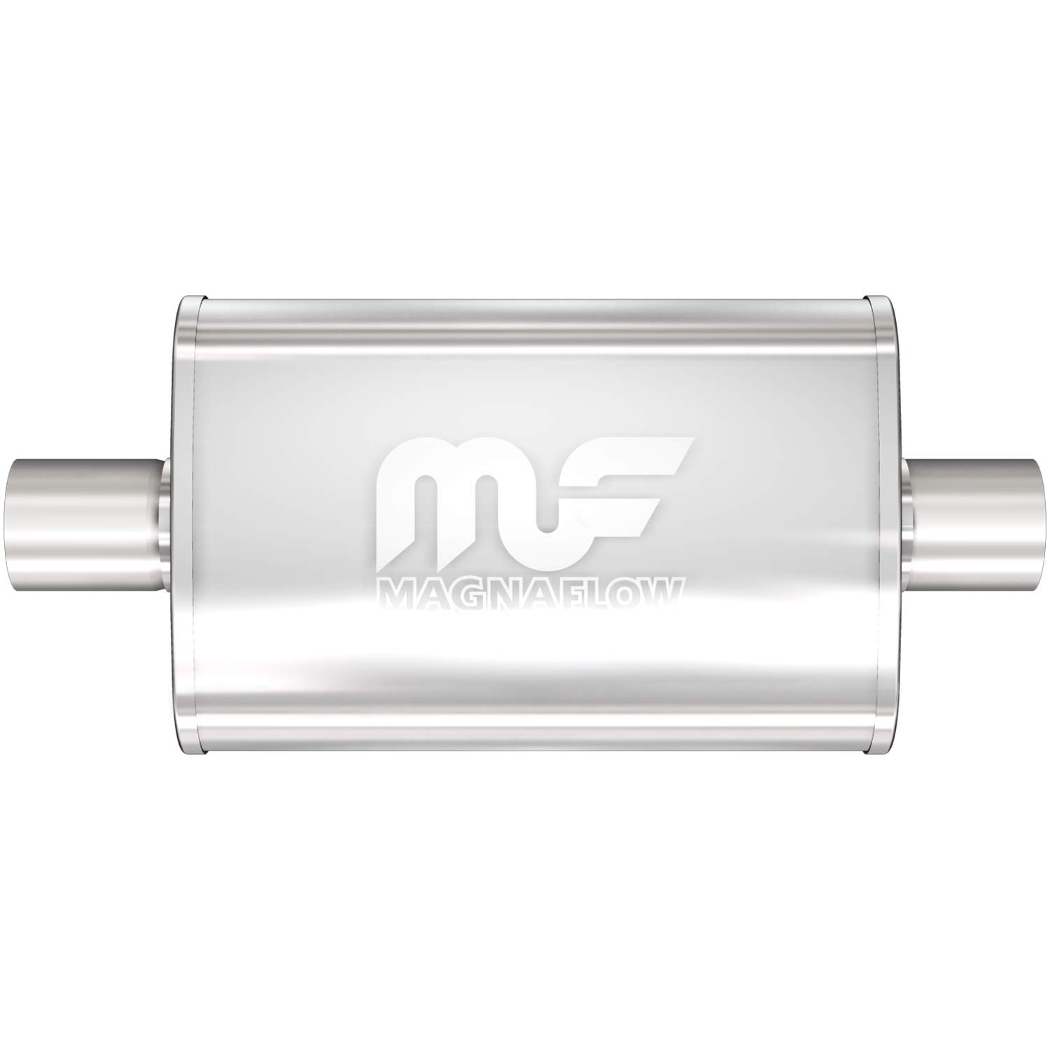 MagnaFlow Performance Auspuffschalldämpfer 11216 6,3 cm Einlass/Auslass, 10,2 x 22,9 x 35,6 cm, oval, Edelstahl, satiniert von MagnaFlow Exhaust Products