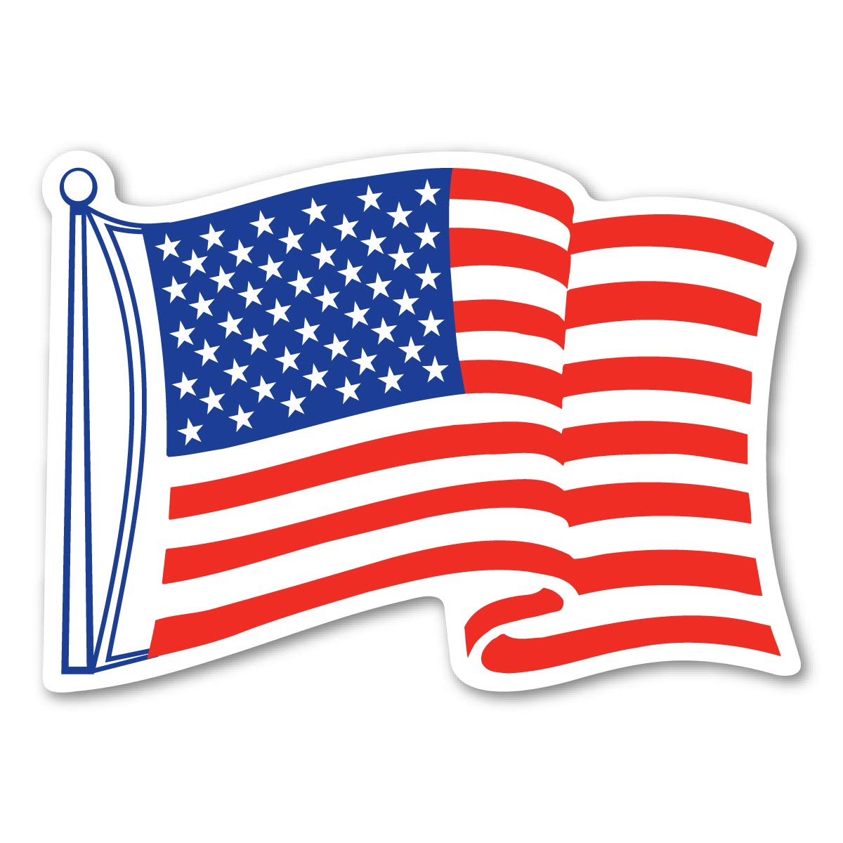 American Flag Waving Magnet von Magnet America