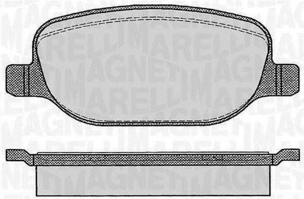 Bremsbelagsatz, Scheibenbremse Hinterachse Magneti Marelli 363916060114 von Magneti Marelli