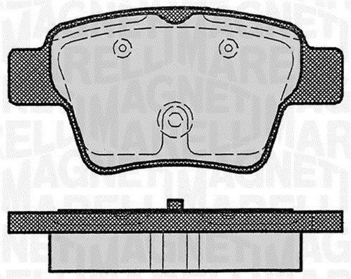 Bremsbelagsatz, Scheibenbremse Hinterachse Magneti Marelli 363916060179 von Magneti Marelli