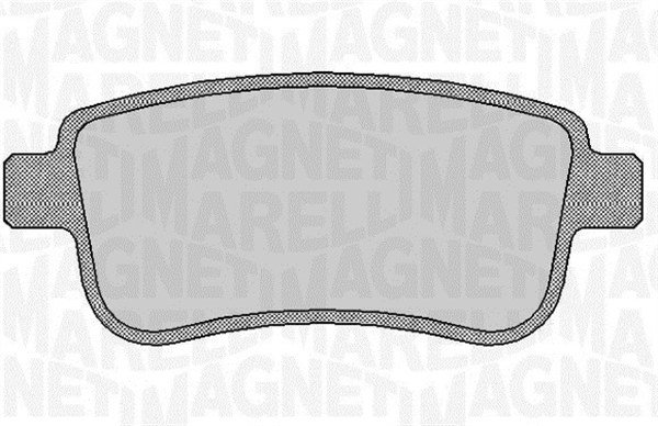 Bremsbelagsatz, Scheibenbremse Hinterachse Magneti Marelli 363916060382 von Magneti Marelli
