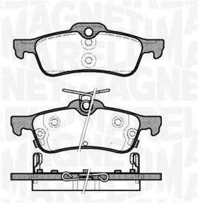 Bremsbelagsatz, Scheibenbremse Hinterachse Magneti Marelli 363916060798 von Magneti Marelli