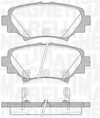 Bremsbelagsatz, Scheibenbremse Hinterachse Magneti Marelli 363916060809 von Magneti Marelli