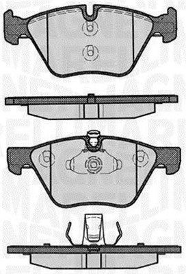 Bremsbelagsatz, Scheibenbremse Vorderachse Magneti Marelli 363916060160 von Magneti Marelli