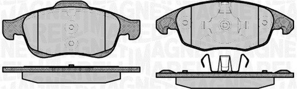 Bremsbelagsatz, Scheibenbremse Vorderachse Magneti Marelli 363916060169 von Magneti Marelli