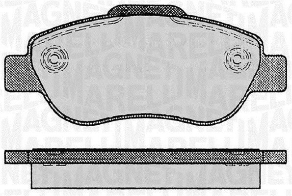 Bremsbelagsatz, Scheibenbremse Vorderachse Magneti Marelli 363916060236 von Magneti Marelli