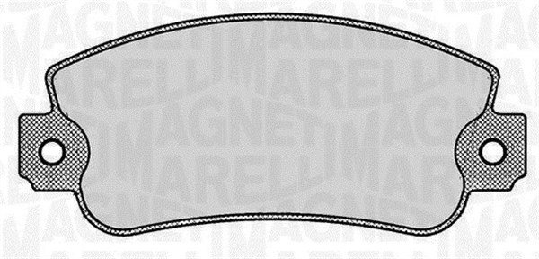 Bremsbelagsatz, Scheibenbremse Vorderachse Magneti Marelli 363916060237 von Magneti Marelli