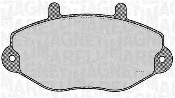 Bremsbelagsatz, Scheibenbremse Vorderachse Magneti Marelli 363916060270 von Magneti Marelli