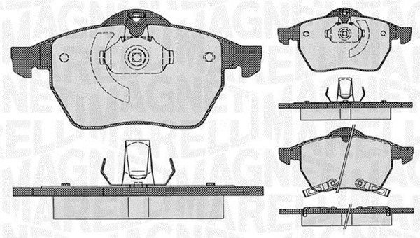 Bremsbelagsatz, Scheibenbremse Vorderachse Magneti Marelli 363916060386 von Magneti Marelli