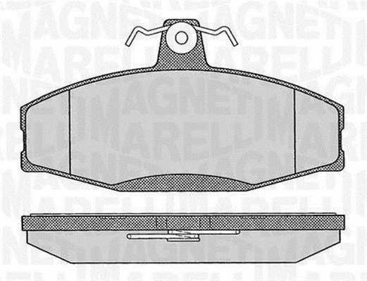 Bremsbelagsatz, Scheibenbremse Vorderachse Magneti Marelli 363916060397 von Magneti Marelli