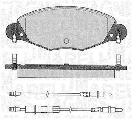 Bremsbelagsatz, Scheibenbremse Vorderachse Magneti Marelli 363916060564 von Magneti Marelli