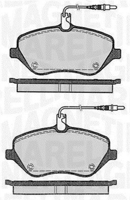 Bremsbelagsatz, Scheibenbremse Vorderachse Magneti Marelli 363916060615 von Magneti Marelli