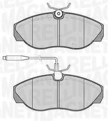 Bremsbelagsatz, Scheibenbremse Vorderachse Magneti Marelli 363916060789 von Magneti Marelli