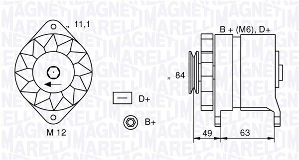 Generator Magneti Marelli 063321044010 von Magneti Marelli