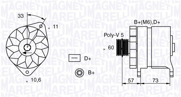 Generator Magneti Marelli 063321156010 von Magneti Marelli