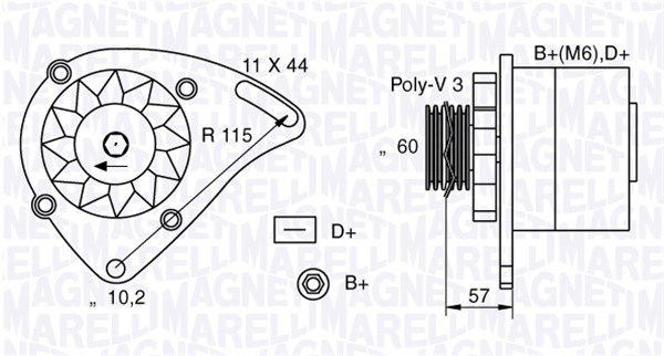 Generator Magneti Marelli 063321173010 Generator Magneti Marelli 063321173010 von Magneti Marelli