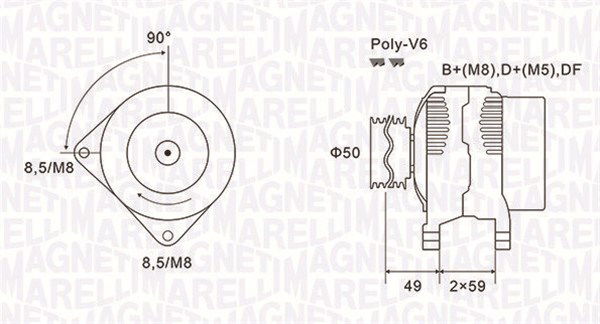 Generator Magneti Marelli 063731147010 Generator Magneti Marelli 063731147010 von Magneti Marelli