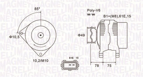 Generator Magneti Marelli 063731591010 Generator Magneti Marelli 063731591010 von Magneti Marelli