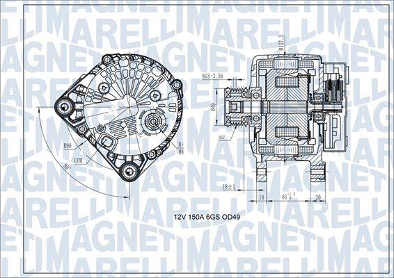 Generator Magneti Marelli 063731618410 Generator Magneti Marelli 063731618410 von Magneti Marelli