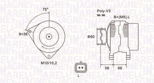 Generator Magneti Marelli 063731637010 Generator Magneti Marelli 063731637010 von Magneti Marelli
