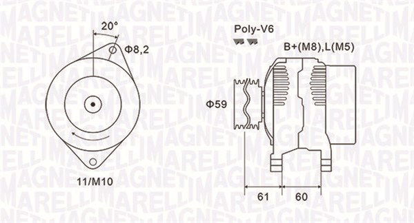 Generator Magneti Marelli 063731643010 Generator Magneti Marelli 063731643010 von Magneti Marelli