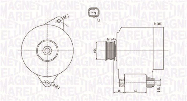 Generator Magneti Marelli 063731653010 Generator Magneti Marelli 063731653010 von Magneti Marelli